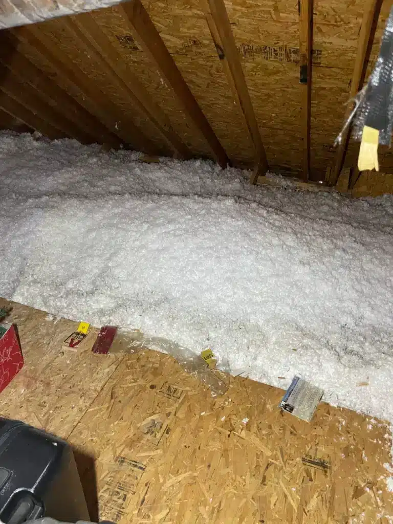 blown-in spray foam insulation